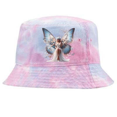 Beautiful Butterfly Wings Angel Rainbow Butterflies Gift Tie-Dyed Bucket Hat