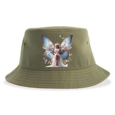 Beautiful Butterfly Wings Angel Rainbow Butterflies Gift Sustainable Bucket Hat