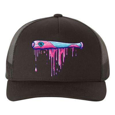 Baseball Bat With Sprinkles Drip Gift Yupoong Adult 5-Panel Trucker Hat