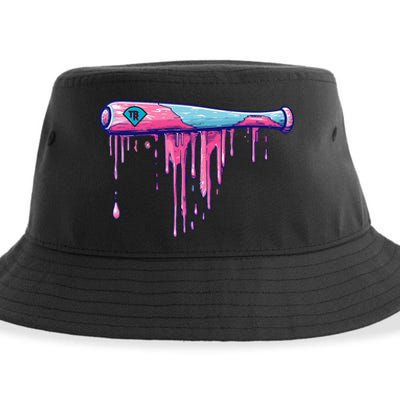 Baseball Bat With Sprinkles Drip Gift Sustainable Bucket Hat