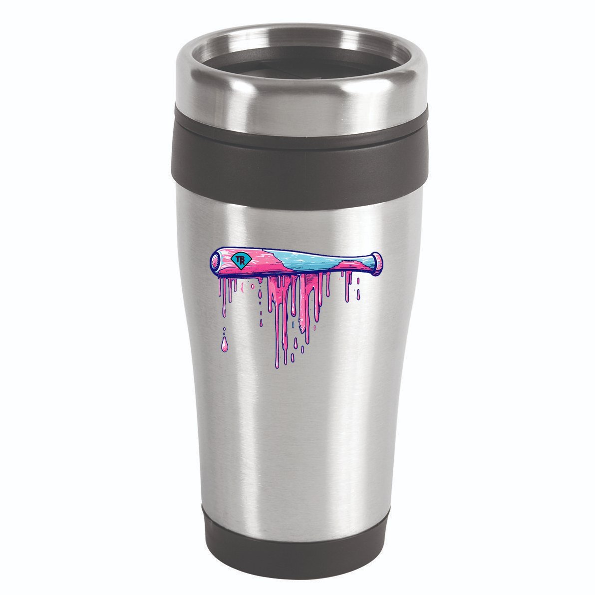 Baseball Bat With Sprinkles Drip Gift 16oz Travel Tumbler