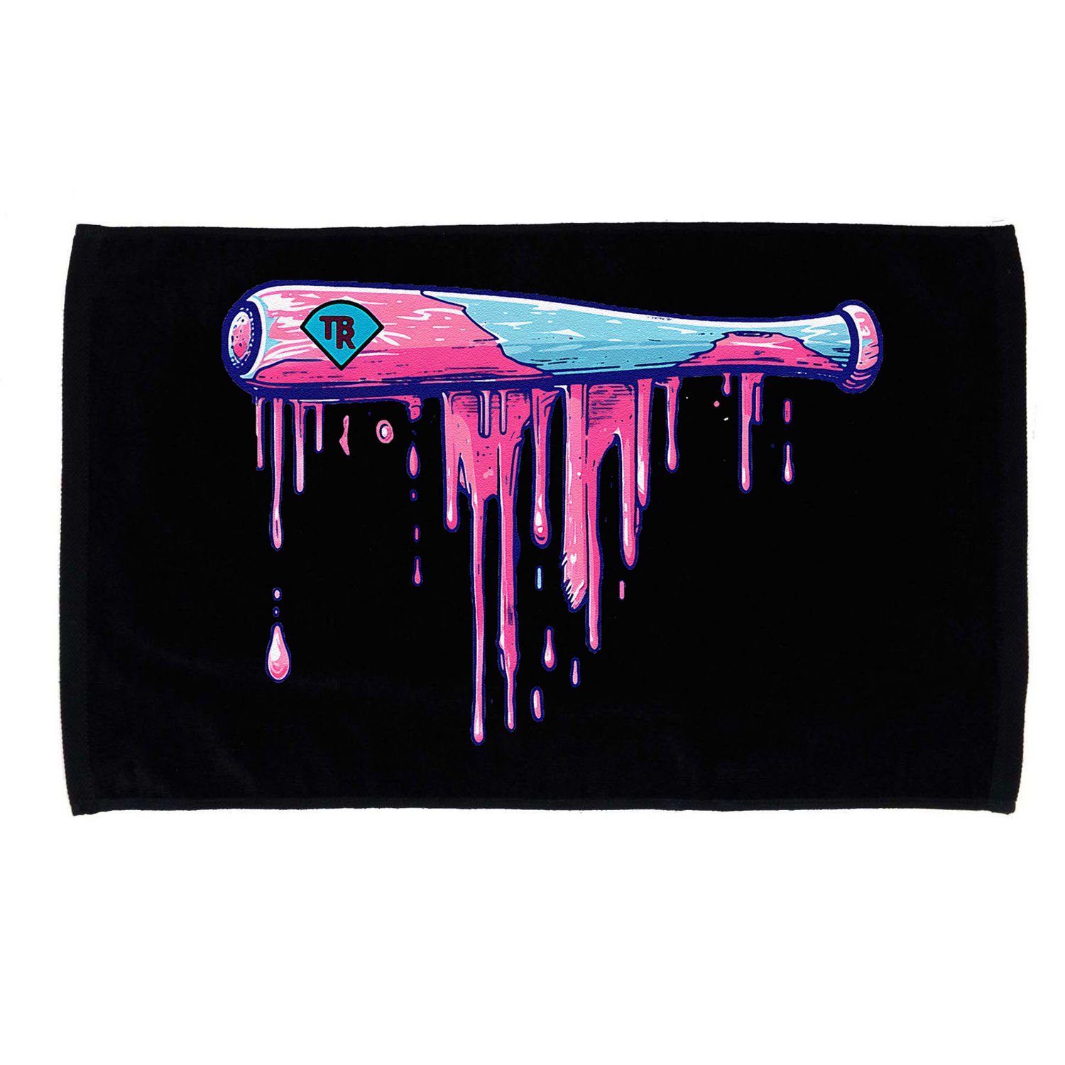 Baseball Bat With Sprinkles Drip Gift Microfiber Hand Towel