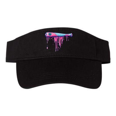 Baseball Bat With Sprinkles Drip Gift Valucap Bio-Washed Visor