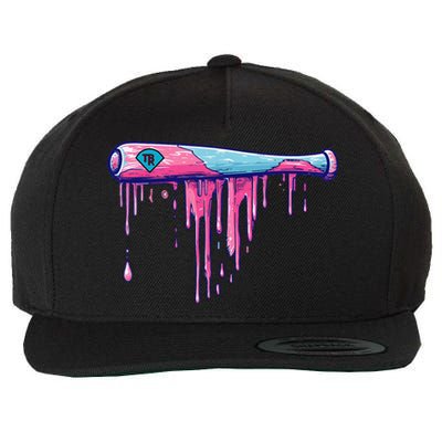 Baseball Bat With Sprinkles Drip Gift Wool Snapback Cap