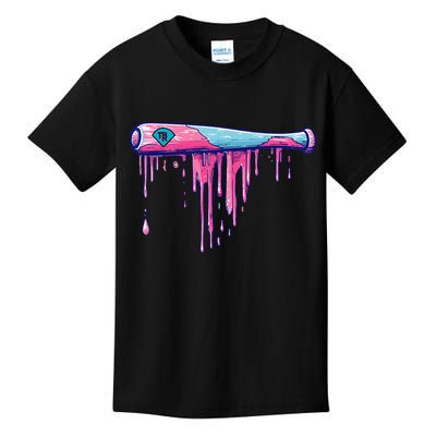 Baseball Bat With Sprinkles Drip Gift Kids T-Shirt