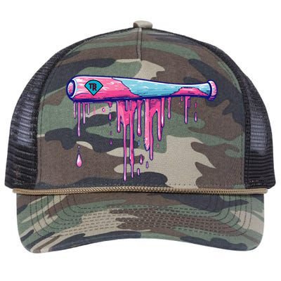 Baseball Bat With Sprinkles Drip Gift Retro Rope Trucker Hat Cap