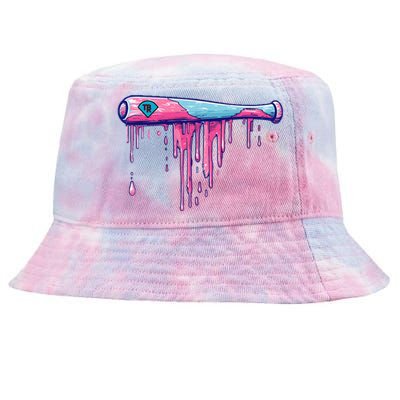 Baseball Bat With Sprinkles Drip Gift Tie-Dyed Bucket Hat