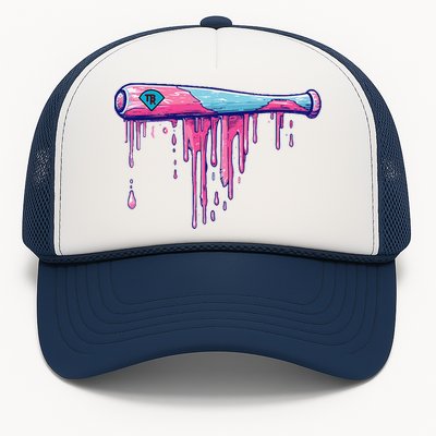 Baseball Bat With Sprinkles Drip Gift Trucker Hat