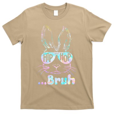 Bruh Bunny With Sunglasses Tie Dye Easter Day T-Shirt