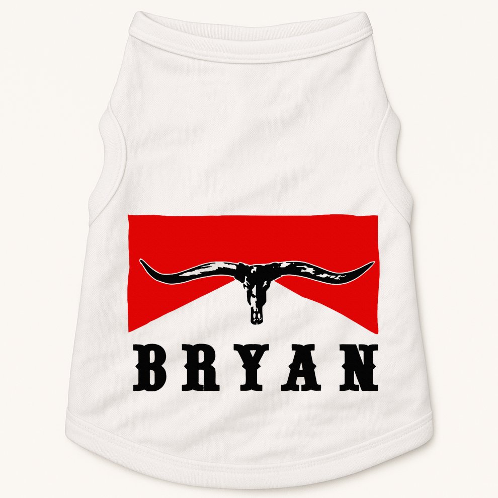 Bryan Bullhead Western Cowboy Cow Skull Doggie Tank
