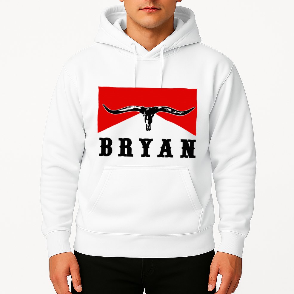 Bryan Bullhead Western Cowboy Cow Skull Hoodie