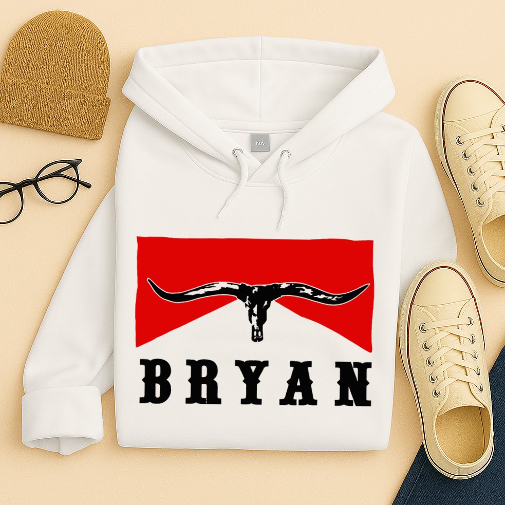 Bryan Bullhead Western Cowboy Cow Skull Hoodie