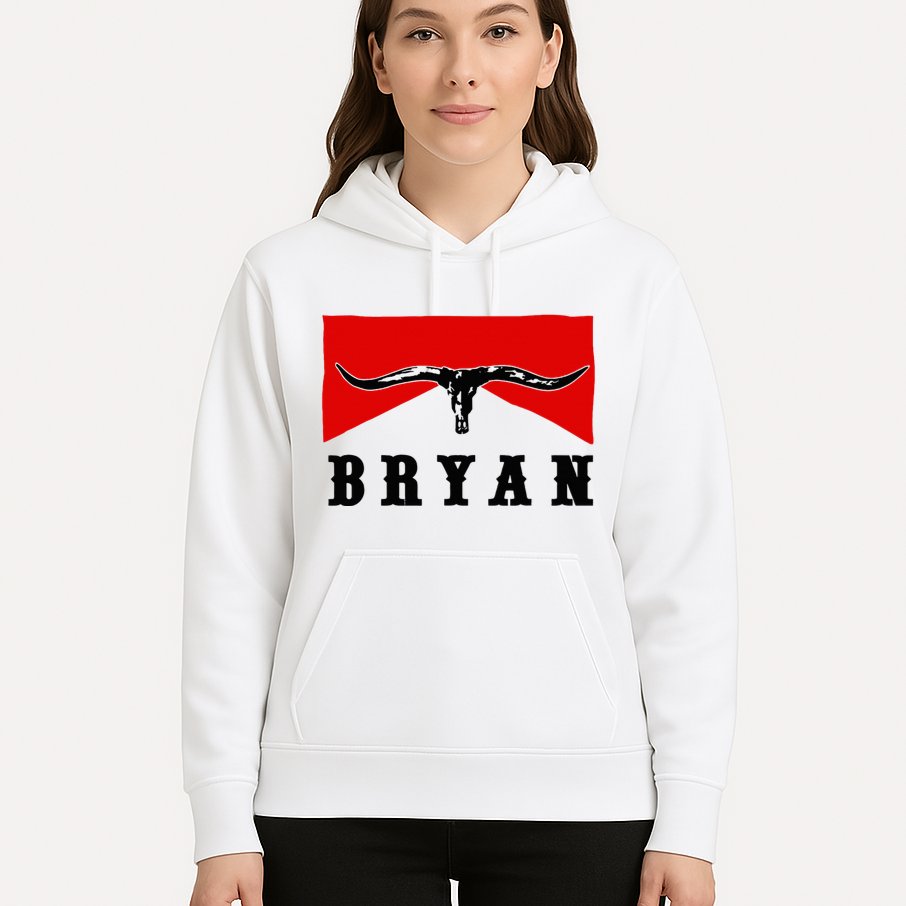 Bryan Bullhead Western Cowboy Cow Skull Hoodie