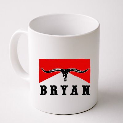 Bryan Bullhead Western Cowboy Cow Skull Mug