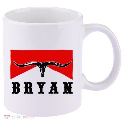 Bryan Bullhead Western Cowboy Cow Skull 11oz C Handle Ceramic Mug