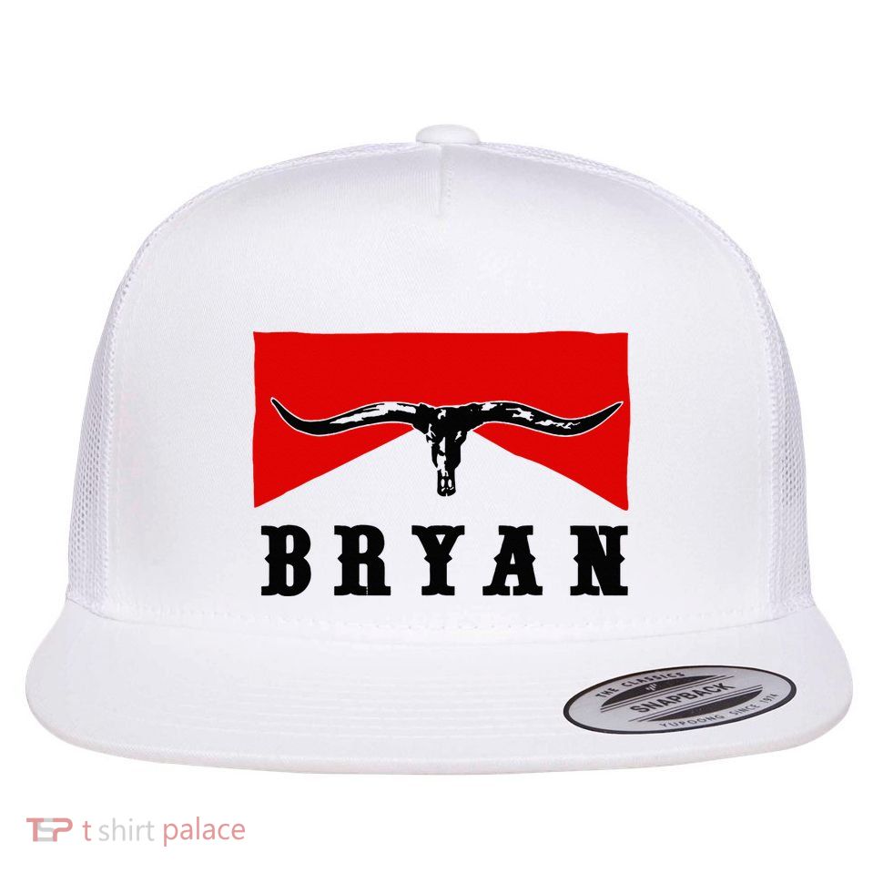 Bryan Bullhead Western Cowboy Cow Skull Flatbill Hat