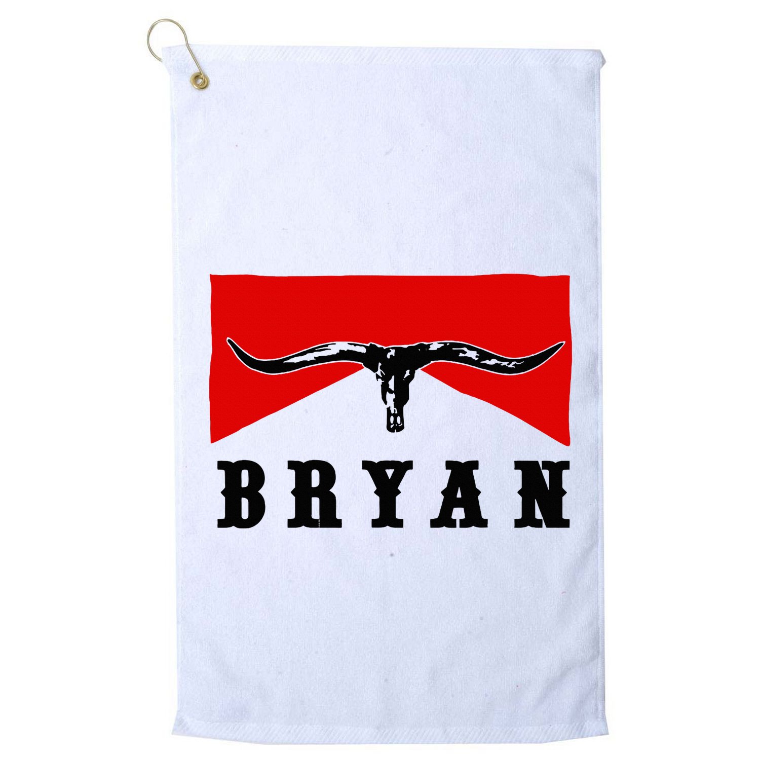 Bryan Bullhead Western Cowboy Cow Skull Golf Towel