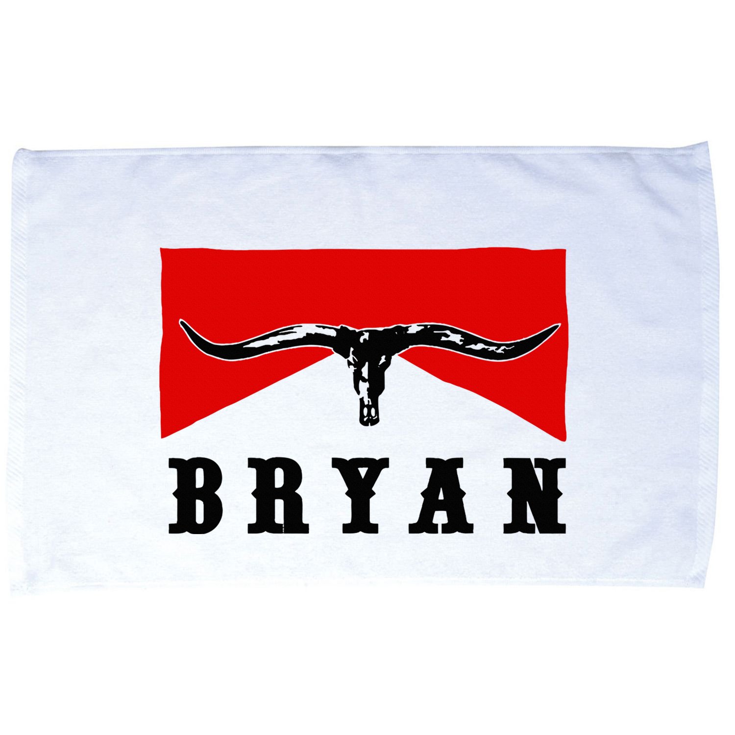 Bryan Bullhead Western Cowboy Cow Skull Microfiber Hand Towel