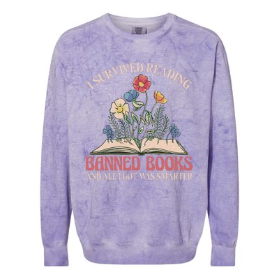 Banned Books Week Bookworm Banned Books Reader Colorblast Crewneck Sweatshirt