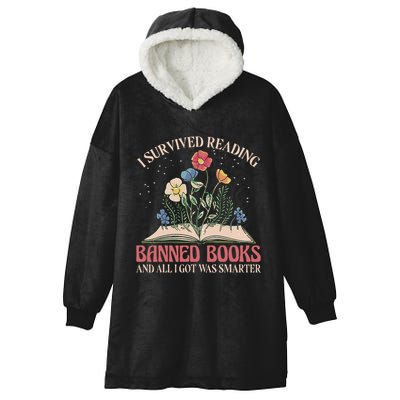 Banned Books Week Bookworm Banned Books Reader Hooded Wearable Blanket