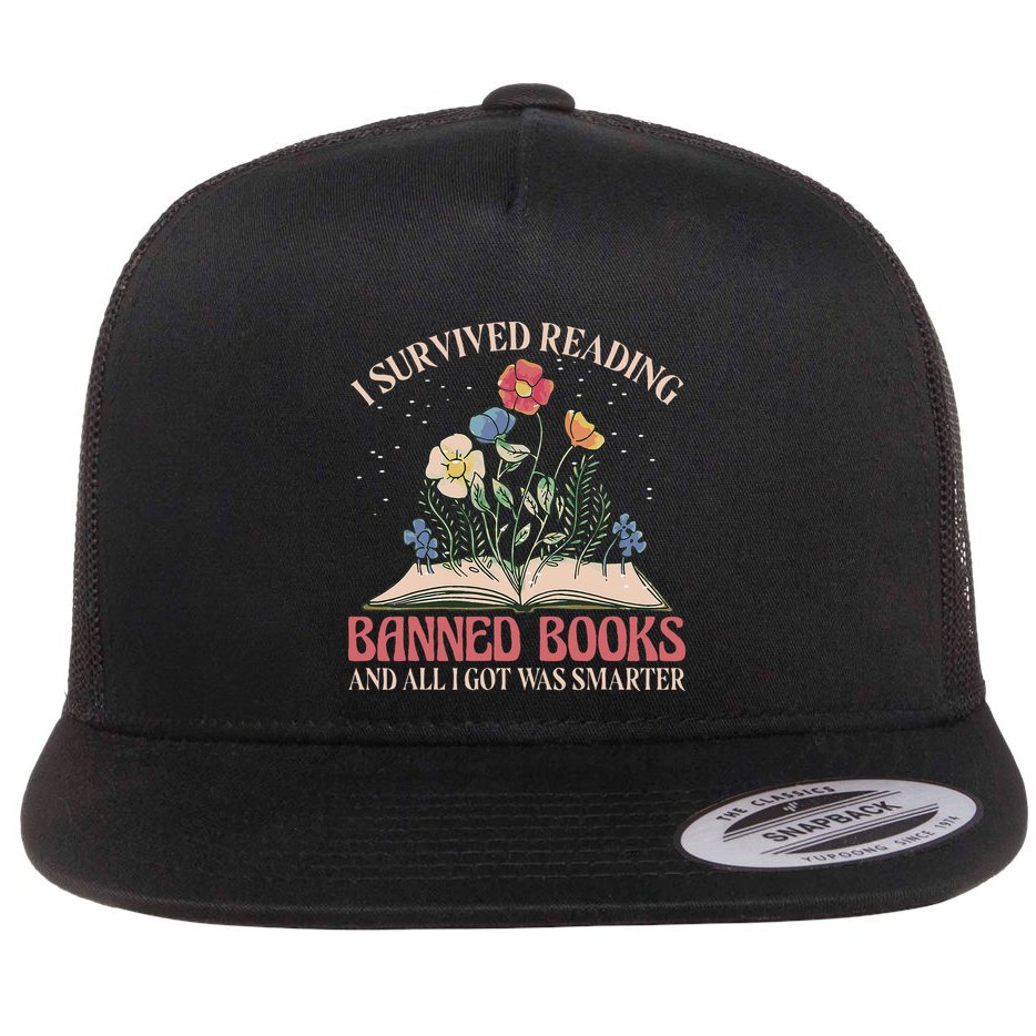 Banned Books Week Bookworm Banned Books Reader Flat Bill Trucker Hat