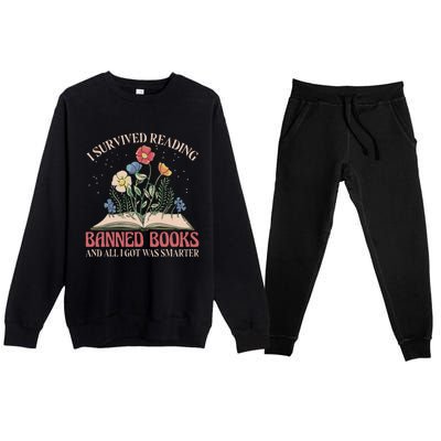 Banned Books Week Bookworm Banned Books Reader Premium Crewneck Sweatsuit Set