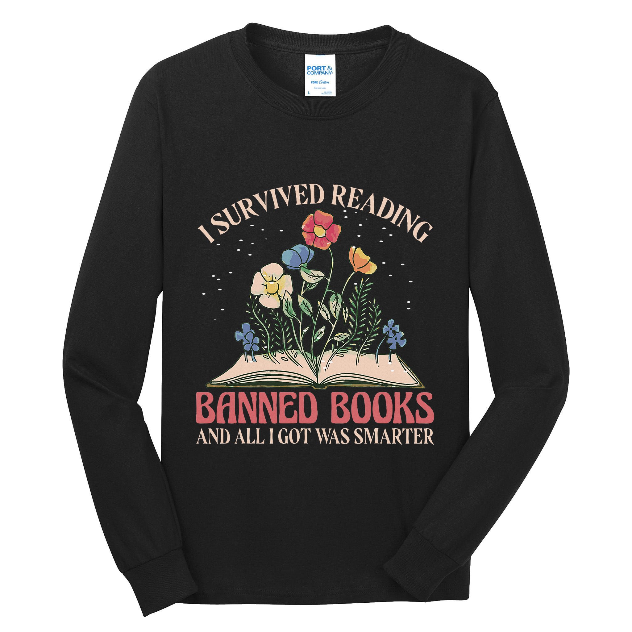 Banned Books Week Bookworm Banned Books Reader Tall Long Sleeve T-Shirt