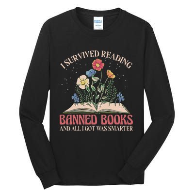 Banned Books Week Bookworm Banned Books Reader Tall Long Sleeve T-Shirt