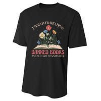 Banned Books Week Bookworm Banned Books Reader Performance Sprint T-Shirt