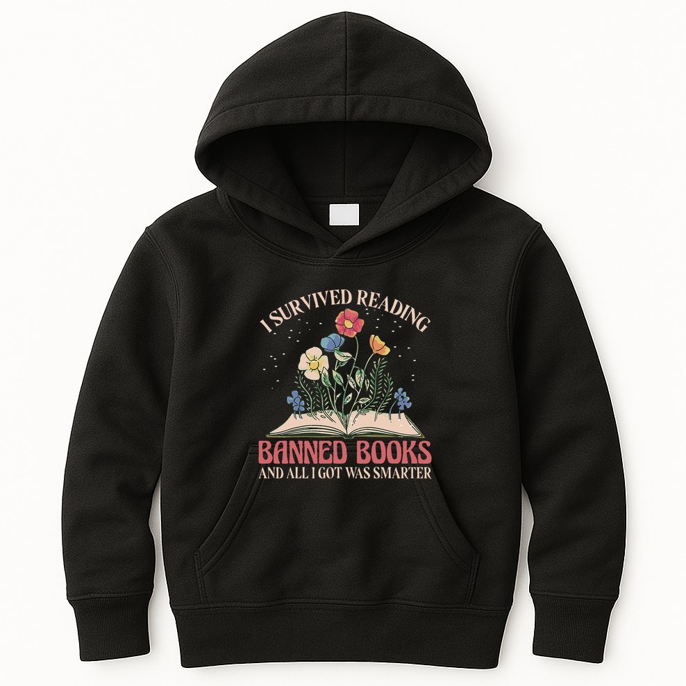 Banned Books Week Bookworm Banned Books Reader Kids Hoodie