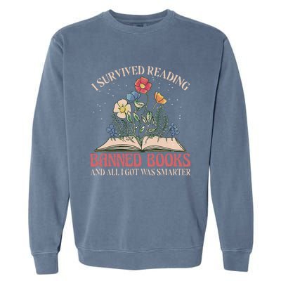 Banned Books Week Bookworm Banned Books Reader Garment-Dyed Sweatshirt