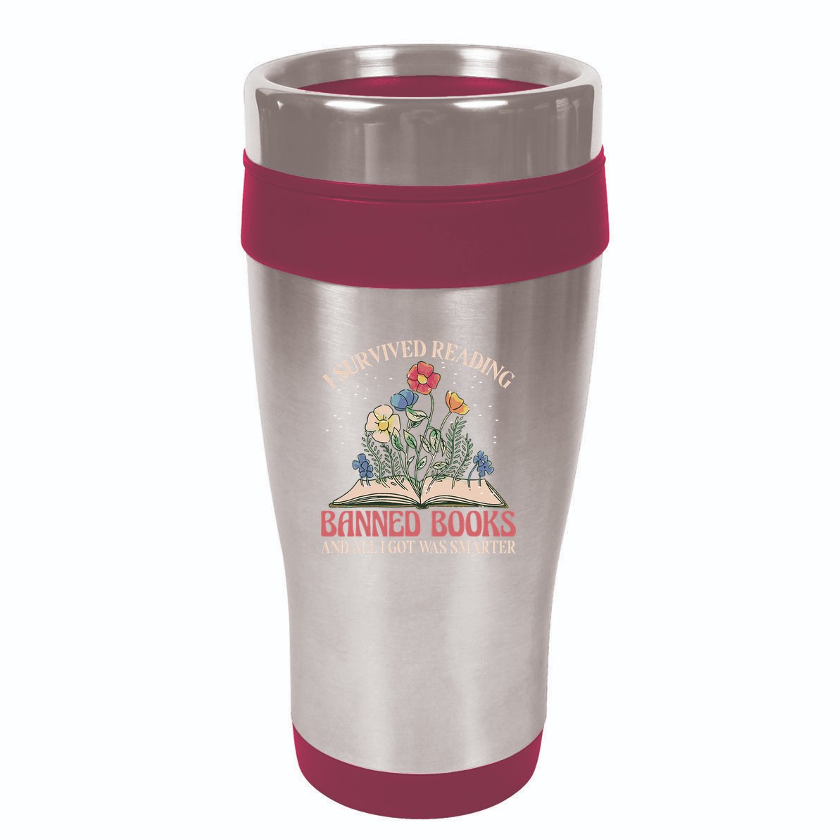 Banned Books Week Bookworm Banned Books Reader 16oz Travel Tumbler