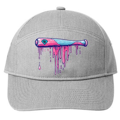 Baseball Bat With Sprinkles Drip 7-Panel Snapback Hat