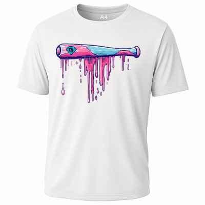 Baseball Bat With Sprinkles Drip Performance Shirt