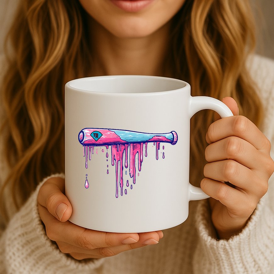 Baseball Bat With Sprinkles Drip Mug