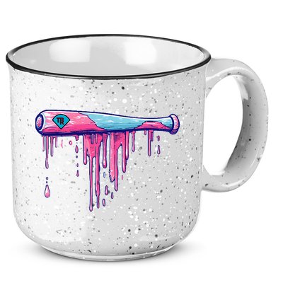 Baseball Bat With Sprinkles Drip 15oz Campfire Ceramic Mug