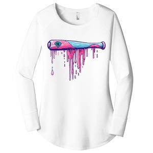 Baseball Bat With Sprinkles Drip Women's Perfect Tri Tunic Long Sleeve Shirt