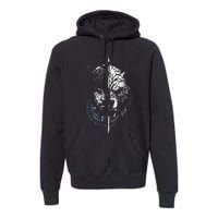 Berserker Bear Warrior Odin Runes Nordic Compass Premium Hoodie