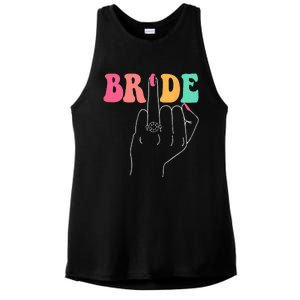 Bride Bridesmaid Wedding Shower Groovy Bachelorette Matching Ladies PosiCharge Tri-Blend Wicking Tank