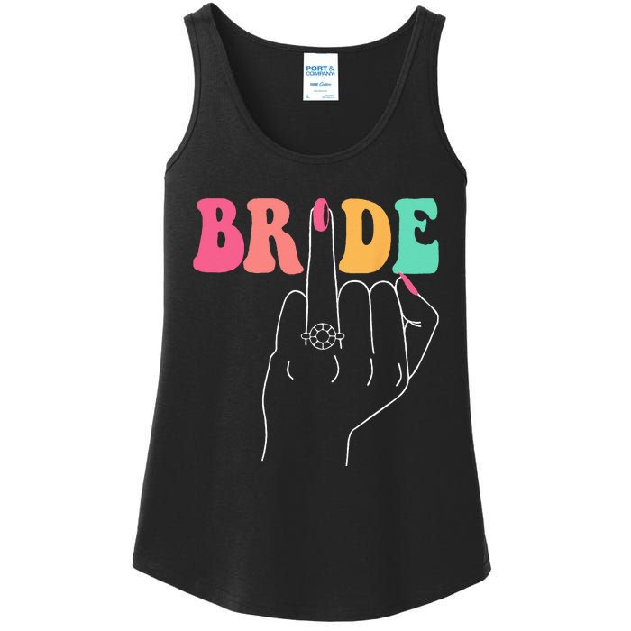 Bride Bridesmaid Wedding Shower Groovy Bachelorette Matching Ladies Essential Tank