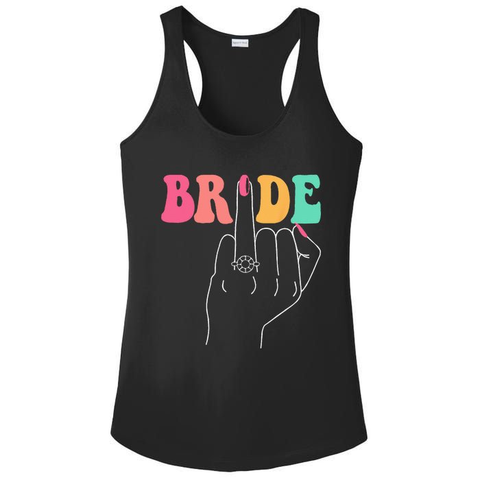 Bride Bridesmaid Wedding Shower Groovy Bachelorette Matching Ladies PosiCharge Competitor Racerback Tank