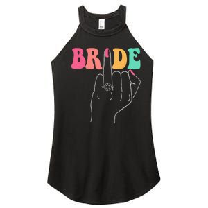 Bride Bridesmaid Wedding Shower Groovy Bachelorette Matching Women's Perfect Tri Rocker Tank