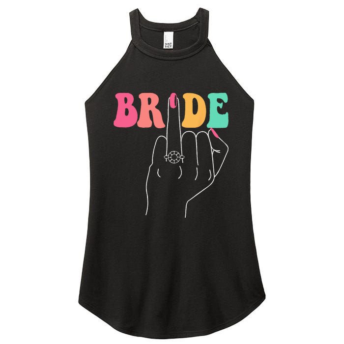 Bride Bridesmaid Wedding Shower Groovy Bachelorette Matching Women's Perfect Tri Rocker Tank