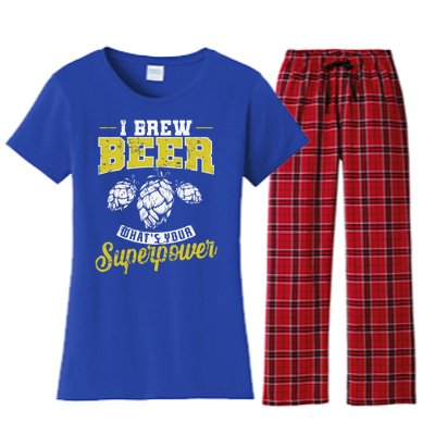 Brewing Beer What Is Your Superpower Great Gift Women's Flannel Pajama Set