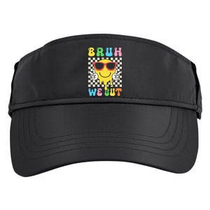 Bye Bruh We Out End Of School Retro Rainbow Sunglasses Adult Drive Performance Visor