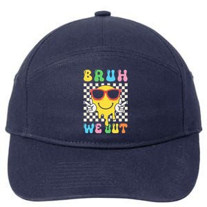 Bye Bruh We Out End Of School Retro Rainbow Sunglasses 7-Panel Snapback Hat