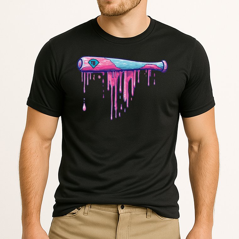 Baseball Bat With Sprinkles Drip Cooling Performance Crew T-Shirt