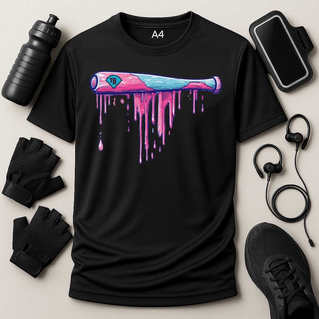 Baseball Bat With Sprinkles Drip Cooling Performance Crew T-Shirt