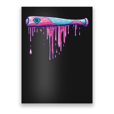 Baseball Bat With Sprinkles Drip Poster