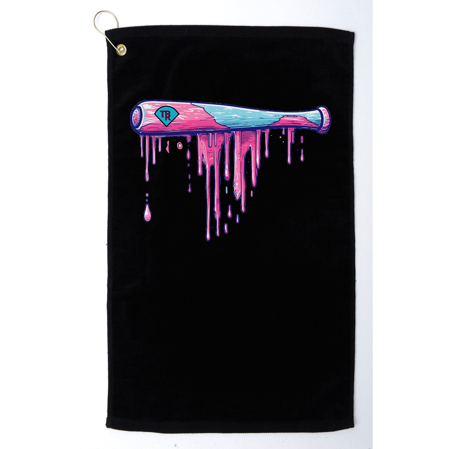 Baseball Bat With Sprinkles Drip Golf Towel